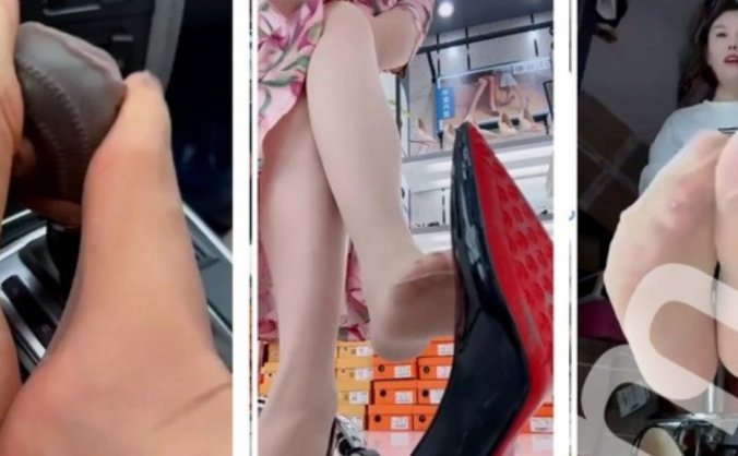 抖音丨小阿姨馨爷 女王丝脚高跟 言语话丝脚 [7V/235MB]